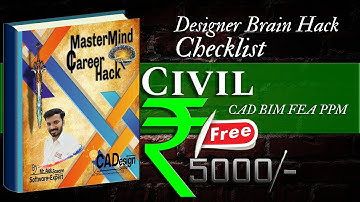 Civil CAD Designer BrainHack Checklist Learn Free CAD BIM FEA PPM Career Course At CADD Centre Pune