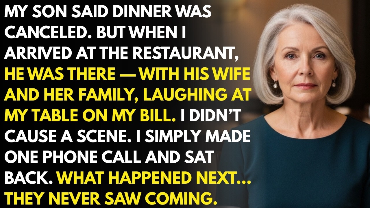 My Son Said Dinner Was Canceled—But When I Arrived, They Were Already Eating Without Me
