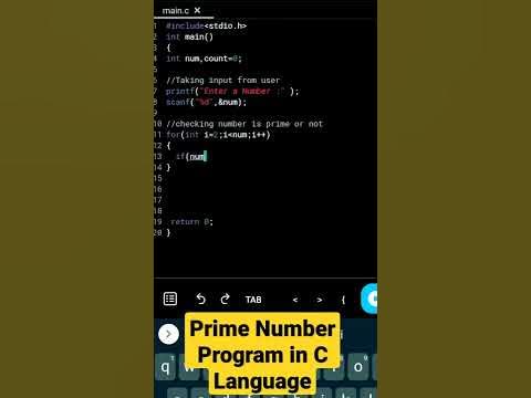 Prime Number program in C Language - YouTube