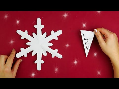 Как сделать снежинку за 5 минут из бумаги [Легко]