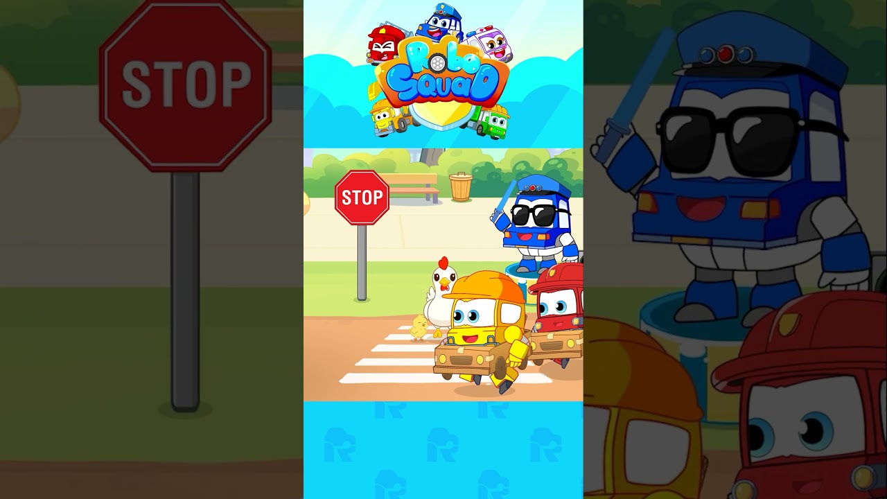 Five Little Duck Go On The Road | Learn Traffic Safety Rule | RoboSquad Kids Song 