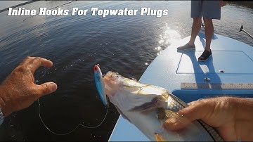 Inline Hooks for Topwater Plugs - Flats Class