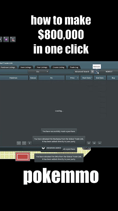Here's how to make $800,000 in One Click in POKEMMO #pokemon #pokemmo #shiny #gaming #shinyhunting