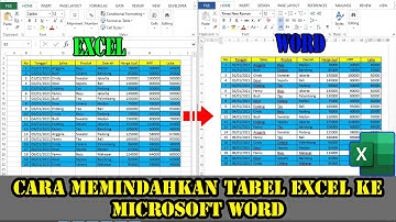 CARA MEMINDAHKAN TABEL EXCEL KE MICROSOFT WORD