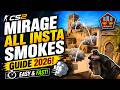 CS2 Mirage All Insta Smokes Guide 2026! (Easy &amp; Fast) 💨 #cs2