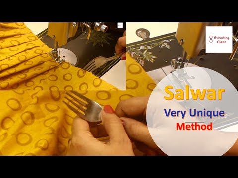 Salwar में बेल्ट and Plates कांटा चम्मच से very unique and easy method, Salwar cutting and stitching