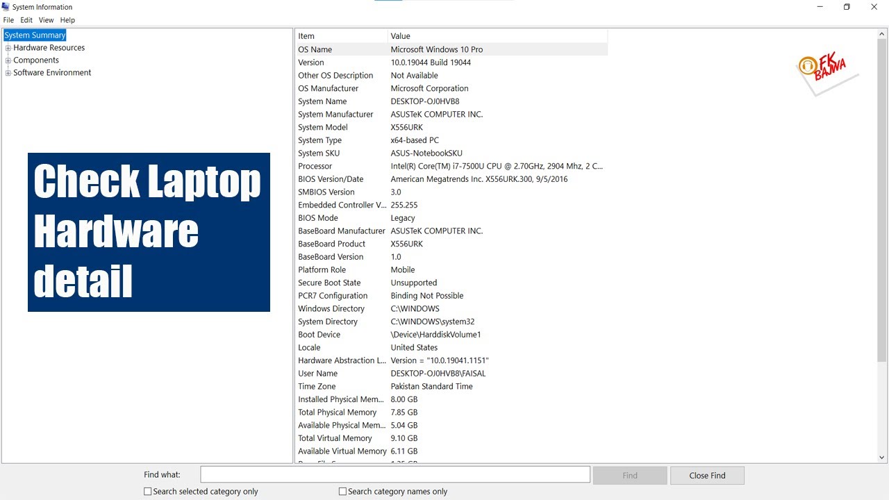 How to Check Laptop Hardware detail Find Your Computer Model number