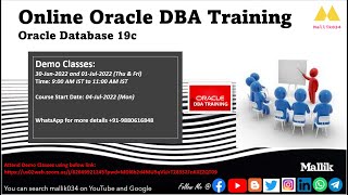 19c Oracle DBA Training || 30-Jun-2022 New Batch || Course Details & Demo Classes