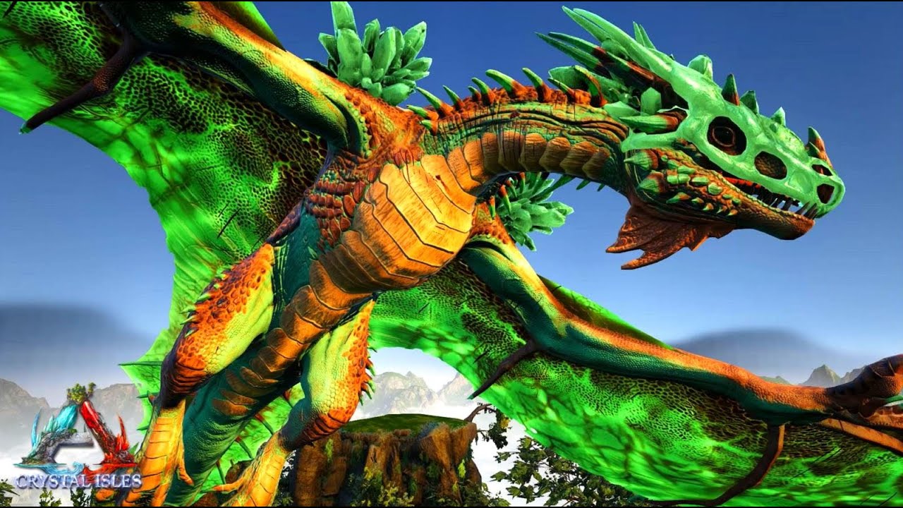 空を支配する翼竜の女王 クリスタルワイバーンクイーン を倒せ Ark Survival Evolved ゆっくり実況 Crystal Isles Youtube