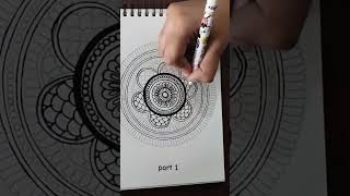 short mandala art #mandaladrawing #artshorts #pen #pen #penmandala #satisfying