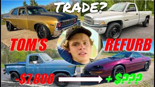 MAKING MONEY ON A BLOWN UP CAR!  Trading Trash Vehicles Ep.1