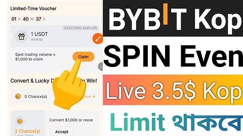 Bybit Instant 3.5$ income || Bybit New Spin Offer || Bybit Instant income