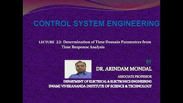 22. Determination of Time Domain Parameters from Time Response Analysis