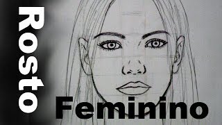 como desenhar rosto feminino de frente passo a passo  Desenhos de rostos, Desenho  rosto feminino, Desenho de cabelo feminino