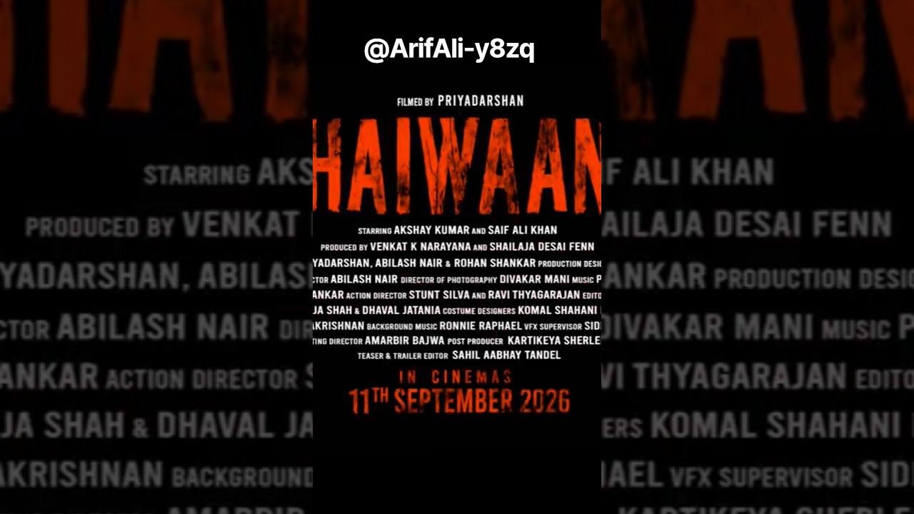 Haiwaan - Official Trailer | Akshay Kumar,Saif Ali Khan, Boman, Shriya, Saiyami💯💯💯💯💯💯💯💯💯💯💯💯💯💯💯💯💯💯💯💯 poster