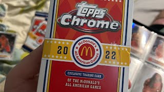 2022 TOPPS CHROME McDonalds all American games unboxing