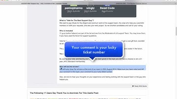 Lucky Draw - JoomlArt Best Support Guy