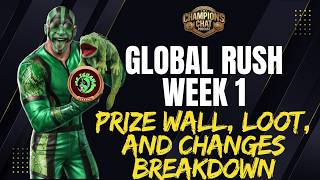 Some MUST KNOW Stuff for the Global Rush Week 1 | Prize Wall and Loot Breakdown | WWE Champions screenshot 2