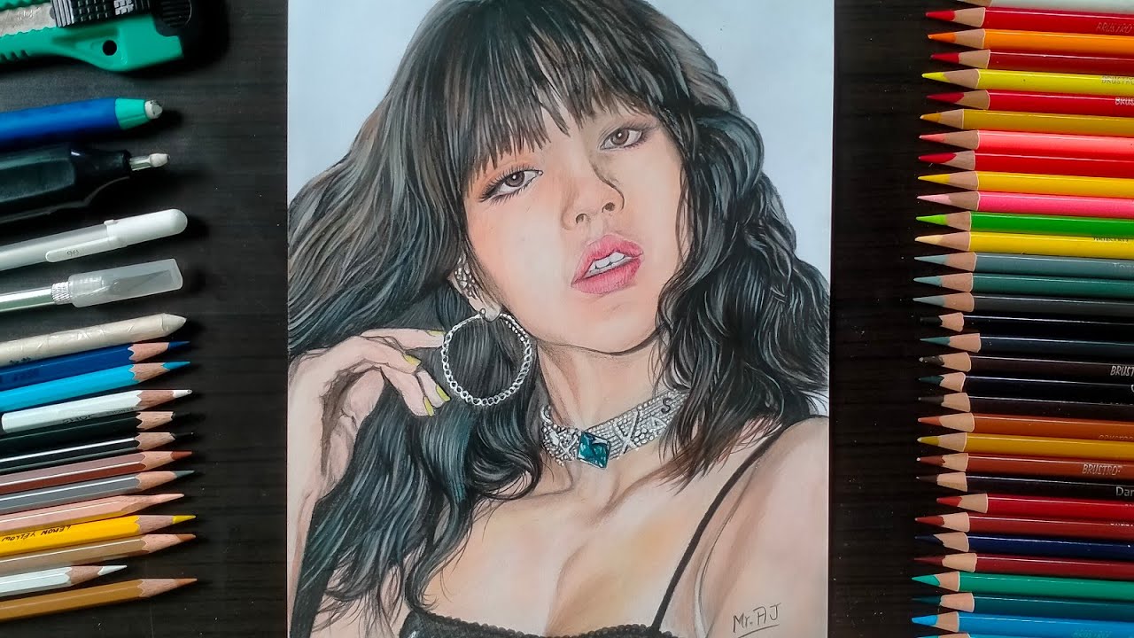 Lisa Draw Drawing Blackpink: Lisa ลิซ่า @drawholic - YouTube