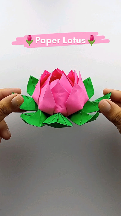 DIY Paper Lotus | How To Make Origami Lotus Flower Step By Step | Easy Origami Lotus #shorts #viral