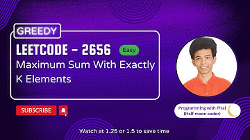 Maximum Sum With Exactly K Elements | Leetcode 2656 | Approach + Code with explanation.