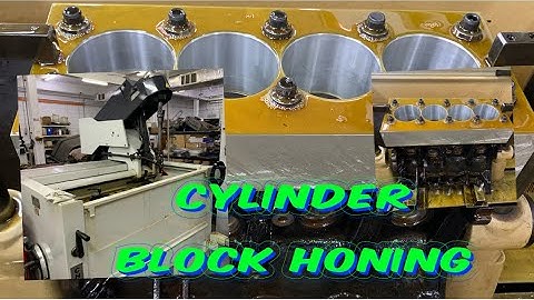 How to honing the Cylinder Block w/ torque plate #honing#machineshop  #cylinderblock #shorts #short