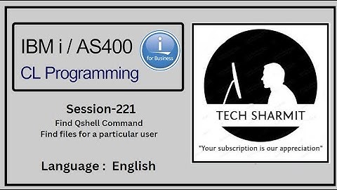 qshell command to list down files for a particular user using find command in ibmi  | ibmi training