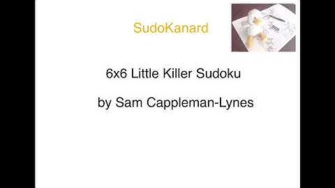 [Eng] 6x6 Little Killer Sudoku, by Sam Cappleman-Lynes