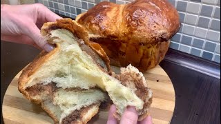 The fluffiest traditional Romanian PANETTONE with walnut , cocoa and shit