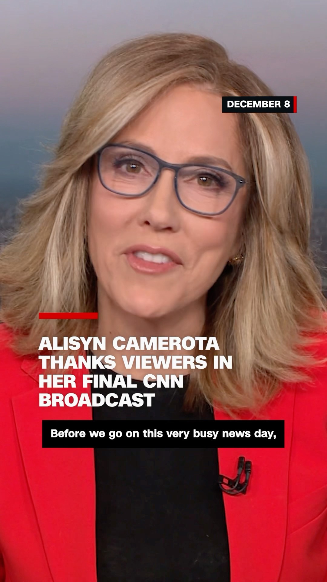 Alisyn Camerota thanks viewers in her final CNN broadcast