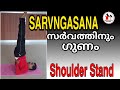 How to do sarvangasana   shoulder stand and its benefits in malayalam
