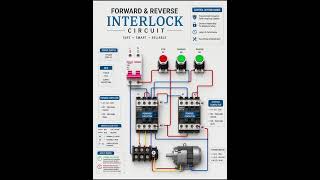 ⚡ Forward & Reverse Interlock Circuit Wiring Diagram | Electrical Control System ⚡