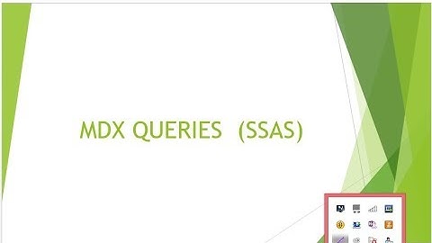 Ssas basics|mdx queries in SSAS