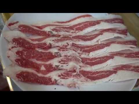 우삼겹 구이 매우 고소하고 맛있지만 그런데..