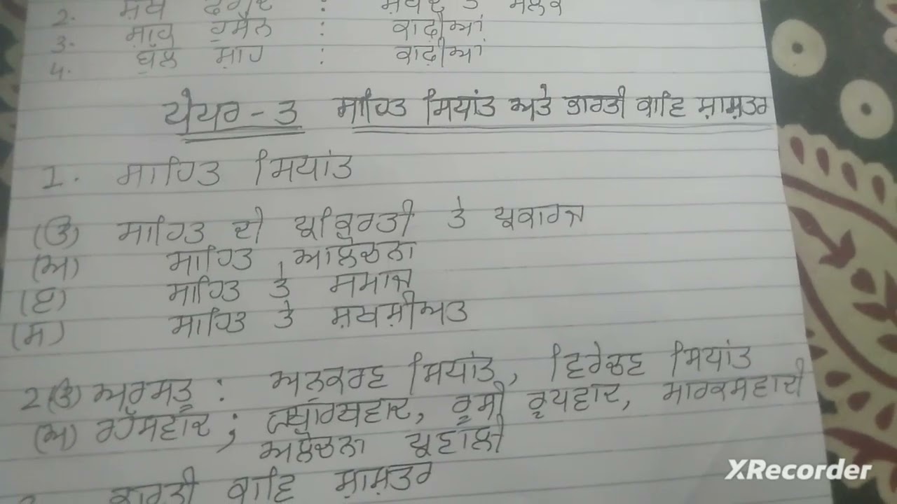 M.A(punjabi) semester 1 syllabus# Punjabi