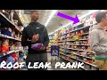 ROOF LEAK SPRAYING WATER PRANK IN WALMART !!!