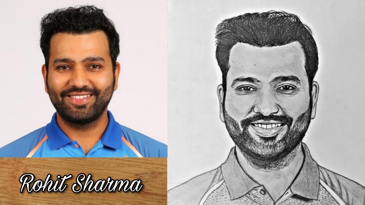 Rohit Sharma drawing | 3 part | ICC men's world cup 2023 - YouTube