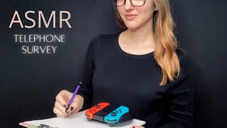ASMR Telephone Survey with PHONE EFFECT ☎️ Soft Spoken, Writing Sounds, Video Game Questions screenshot 5