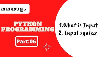 Part 6| Python Malayalam Tutorial For Beginners |Python Coding Challenge|Aamil world