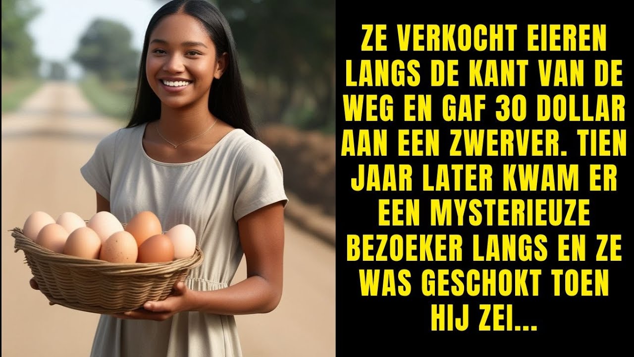 Ze verkocht eieren langs de kant van de weg en gaf $30 aan een zwerver