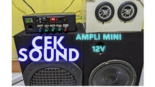 Tes Amplifier Mini 12v Bluetooth √√