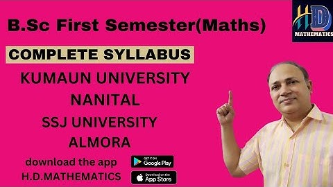B.Sc first semester maths complete syllabus// kumaun university nainital//ssj university Almora