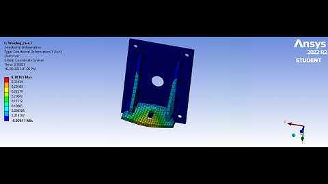 Verification of Weld Joints: Static Structural Analysis [Case 3: Directional Deformation] // ANSYS