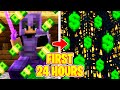 MY *FIRST* 24 HOURS ON MINECRAFT FACTIONS! | BEST Minecraft Factions Servers In 2024! | Java &amp; MCPE