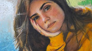 Pastel Portrait Painting of a Girl screenshot 5