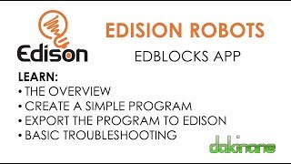 Edblocks App    how to program the Edison robot