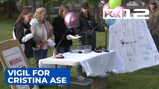 Friends, family hold vigil for Cristina Ase at Portland park where her phone last pinged