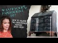 How to blend decoupage on oversized furniture   industrial metal finish desk