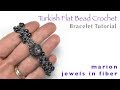 Turkish Flat Bead Crochet Bracelet Tutorial | Easy Bead Crochet Pattern