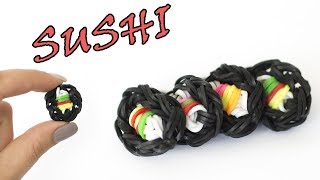 СУШИ из резинок на крючке без станка | Sushi Rainbow loom Charm hook Only